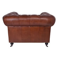 Cristy Chesterfield Aged Cowhide Leather Armchair